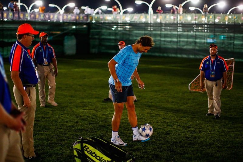 Rafael Nadal picked tennis over football as a youngster