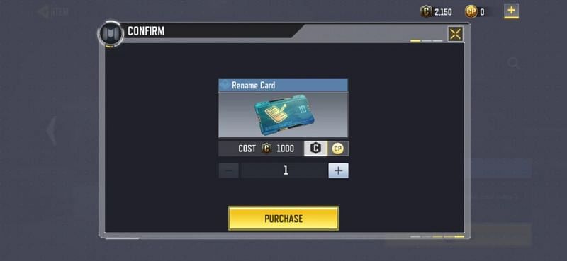 Rename Card in the in-game store.