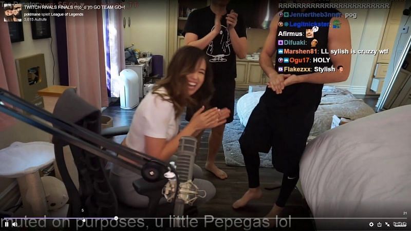 Four streamers who forgot that the camera was still running (Image Credits: Twitch / Pokimane)