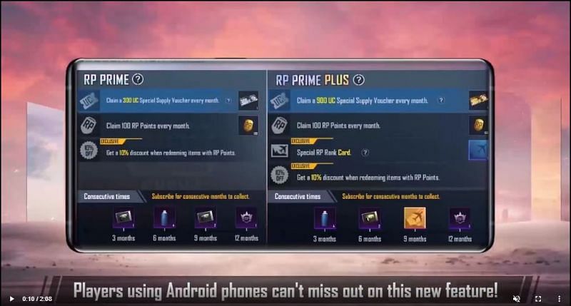 PUBG Mobile: RP Prime and RP Prime Plus
