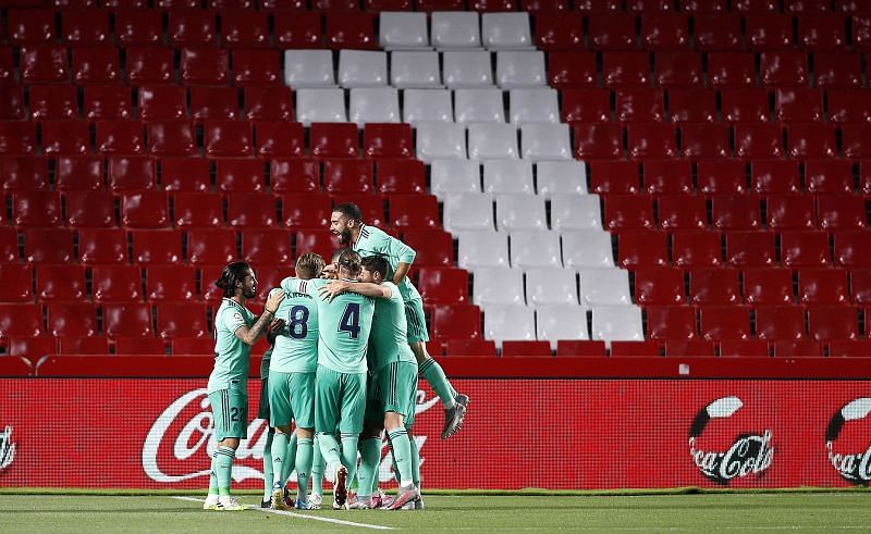 Real Madrid moved to within one win of the La Liga title after their win over Granada