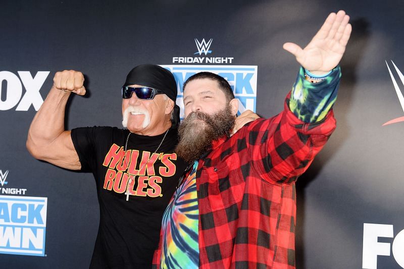Mick Foley (right) with Hulk Hogan