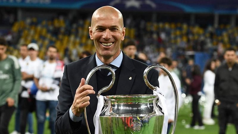 Zinedine Zidane has also led Real Madrid to three UCL titles