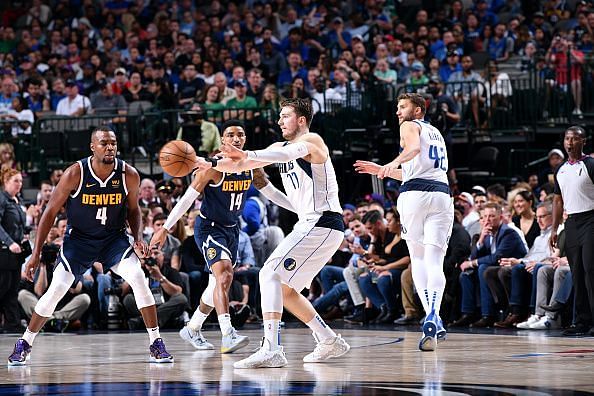 Luka Doncic in action for the Dallas Mavericks