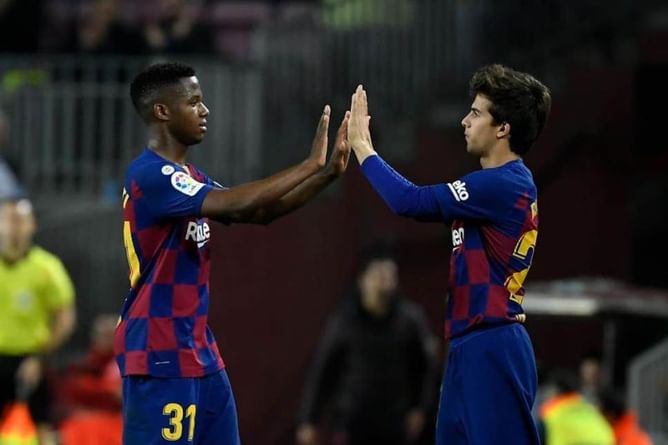 Riqui Puig and Ansu Fati - the two shining lights in Barcelona's dismal season