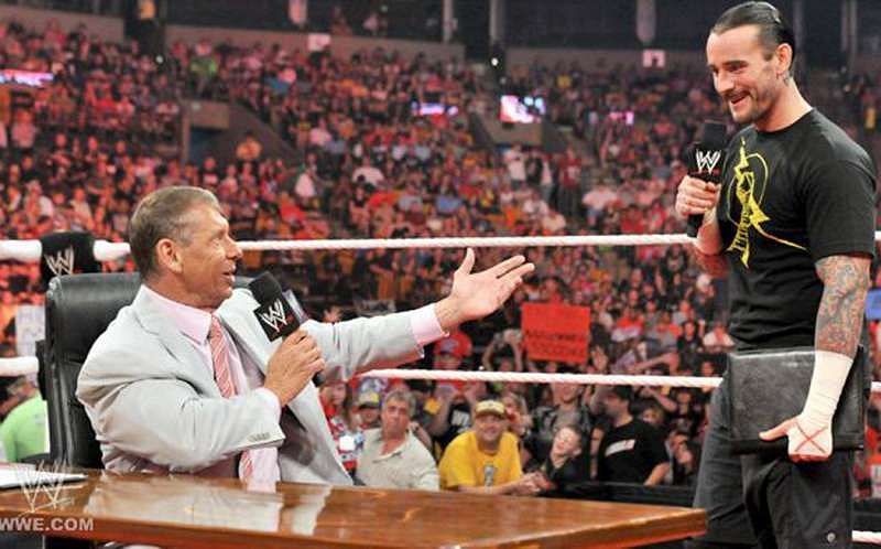 Vince McMahon in a segment with CM Punk