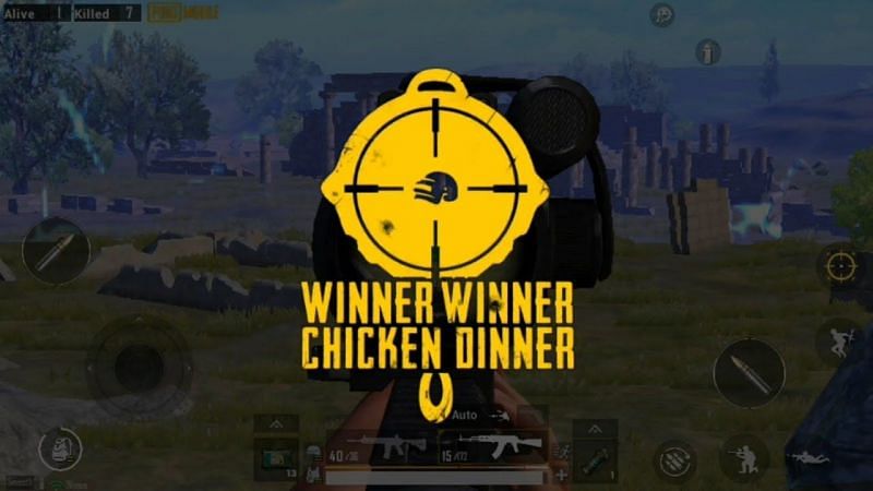 PUBG Mobile chicken dinner