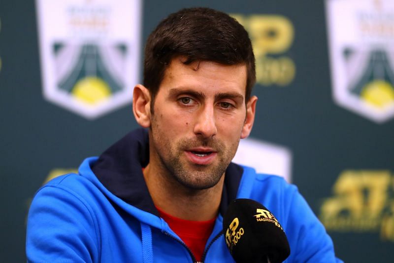 Novak Djokovic at the 2019 Paris Masters