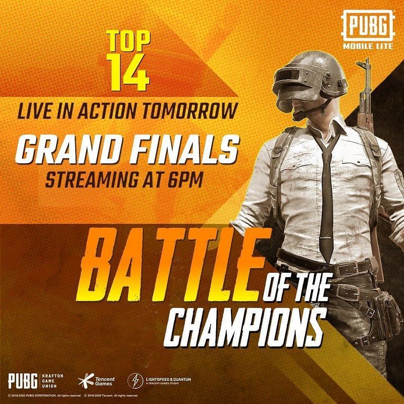 PUBG Mobile Lite Battle of the Champions Grand Finals teams and