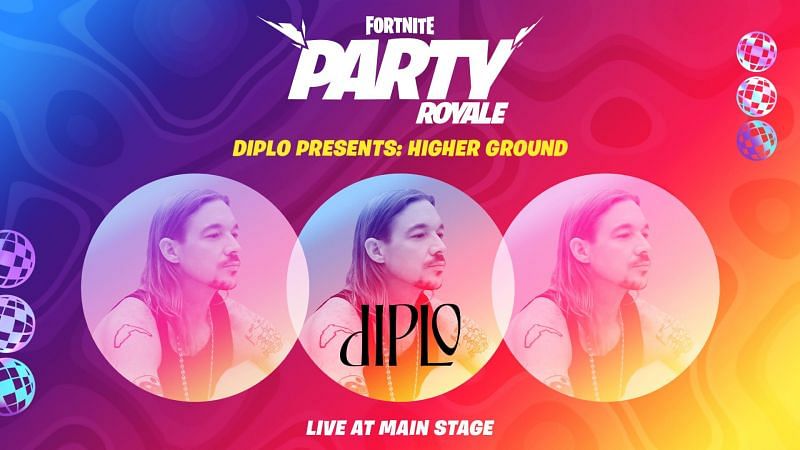 Diplo presents Higher Ground on the Fortnite stage (Image Credits: Epic Games)