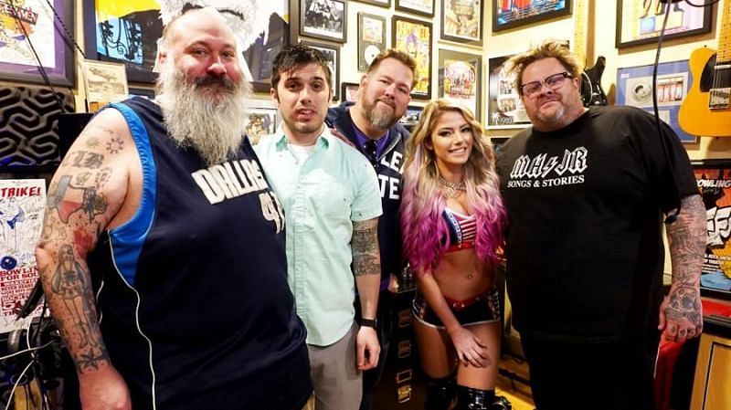 Alexa Bliss behind the scenes for Bowling for Soup&#039;s music video