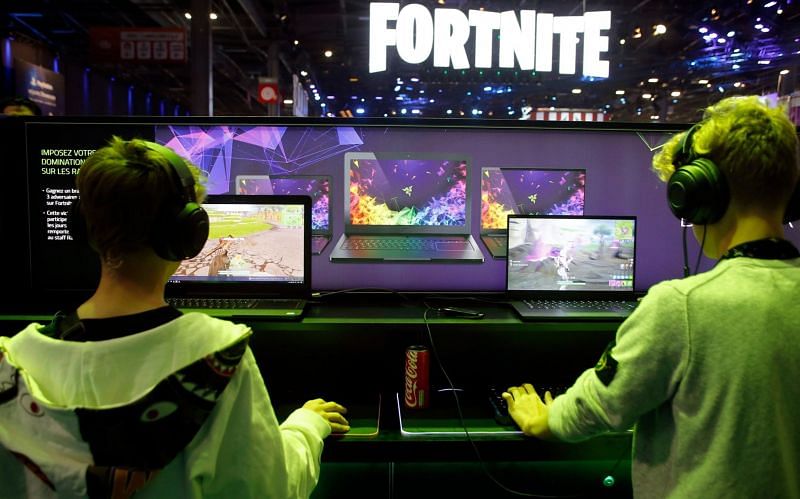 Fortnite professionals players competing in the tournament. (Image Credit: Telegraph)