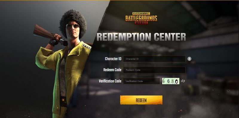 Redemption Center on the official website. (Picture Source: pubgmobile.com)