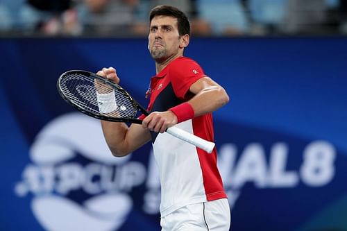 Novak Djokovic at ATP Cup 2020