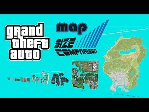 Size comparison of map of GTA 5