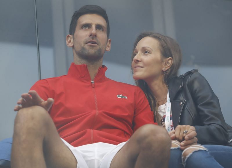 Novak Djokovic and his wife Jelena at the Adria Tour