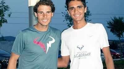 Adil Kalyanpur with Rafael Nadal in Spain (Picture credit: TOI)