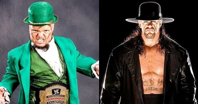 The Undertaker's reaction to Hornswoggle sleeping under the ring because he was hungover