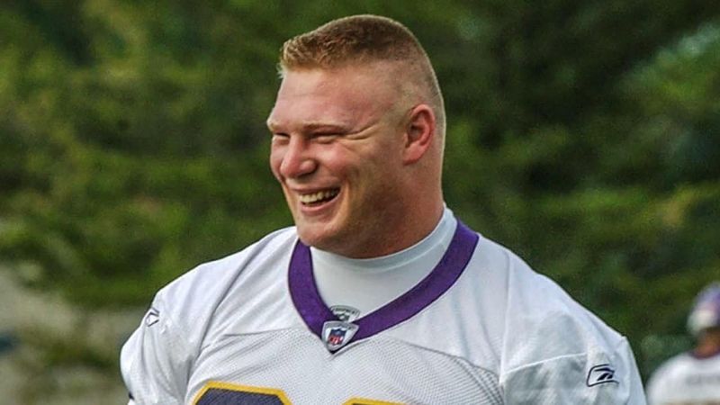 Brock Lesnar in a Vikings&#039; shirt