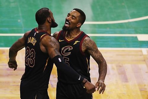 J.R Smith (right) has been reunited with LeBron James in Los Angeles now.