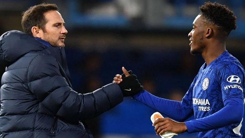 Callum Hudson-Odoi (R) is one of the most highly-rated players in the Chelsea squad