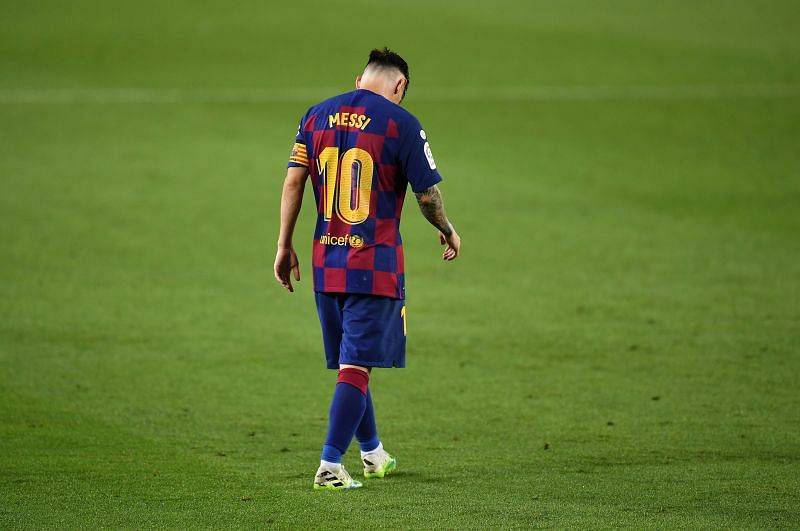 Lionel Messi during a Barcelona game