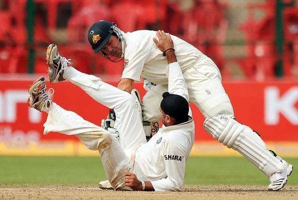 Harbhajan Singh and Ricky Ponting have had plenty of battles on the cricket field