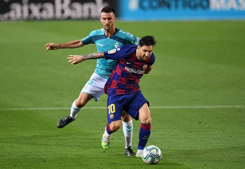 Lionel Messi was once again the only bright spark for Barcelona