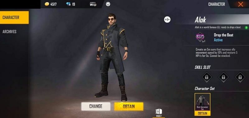 The ability of Alok in Free Fire