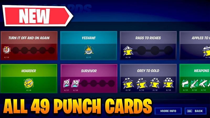 All Punch Cards In Fortnite