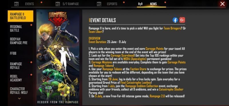 Event Details(Picture Source: Garena Free Fire)