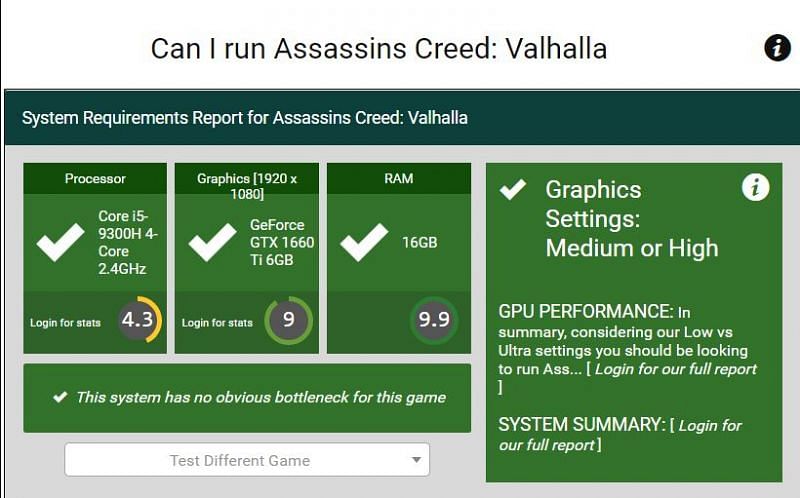 Assassin's Creed Valhalla system requirements