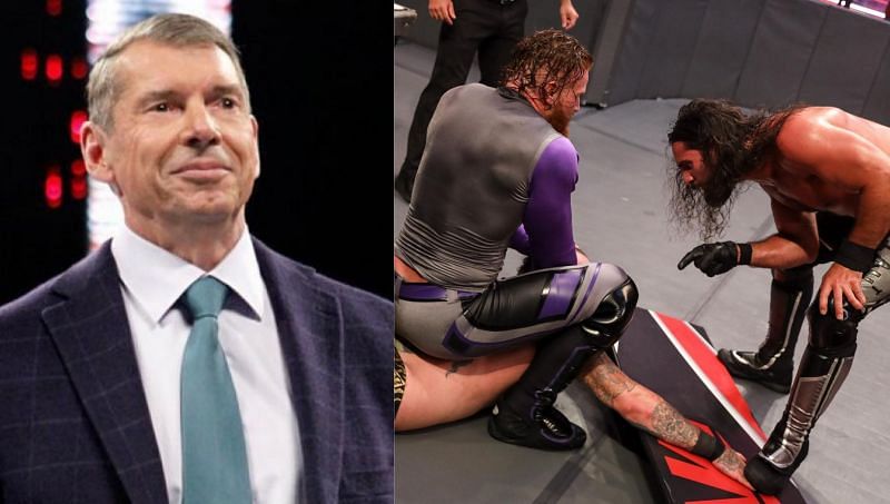 Vince McMahon; Seth Rollins and Murphy attack Aleister Black on WWE RAW