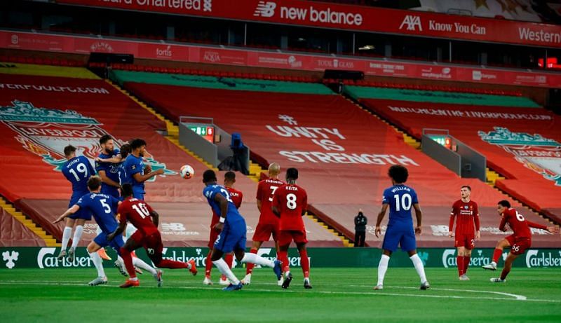 Alexander-Arnold scored a stunning free-kick against Chelsea.