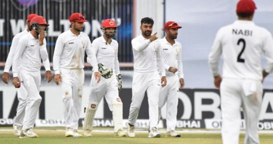 अफगानिस्तान टीम ने भारत के खिलाफ पहला टेस्ट खेला 