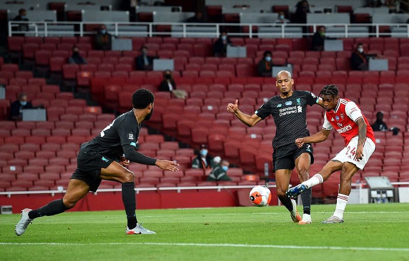 Arsenal&#039;s Reiss Nelson scored his first-ever Premier League goal on Wednesday