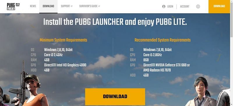 pubg lite downloading