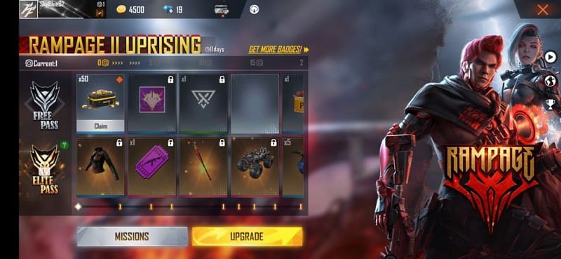 Players can get various skins from the free version of the pass