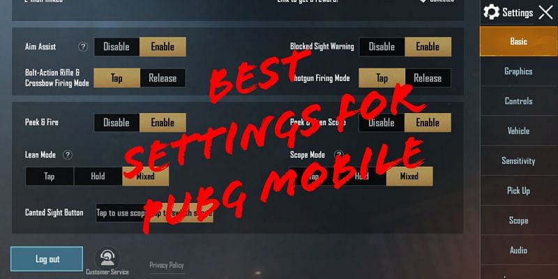 PUBG Mobile best settings