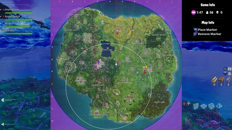 The Fortnite Blitz map