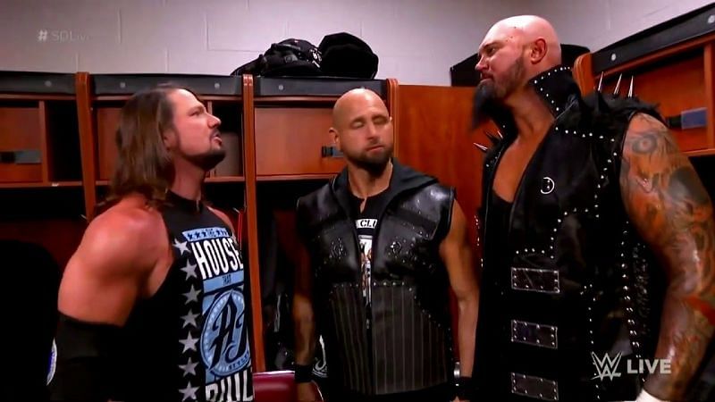 AJ Styles with Luke Gallows and Karl Anderson in WWE