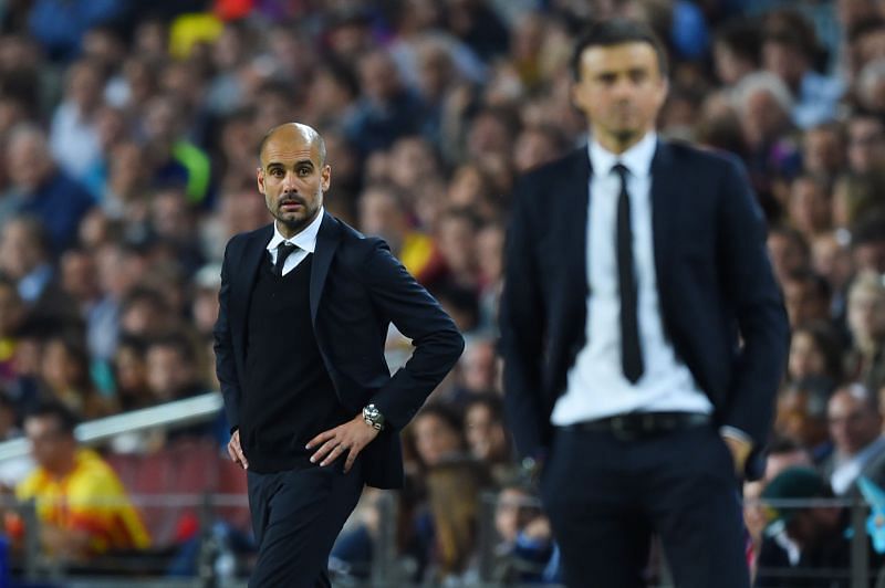 &nbsp;The last time Barcelona met Bayern Munich in 2015, Pep Guardiola (left) was the manager of the Bavarian giants.