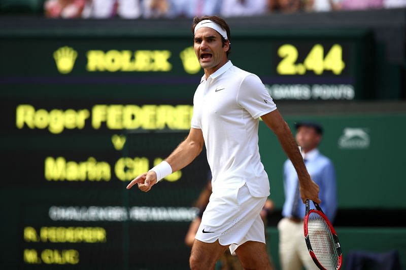 Roger Federer&#039;s serve got him out of jail vs Marin Cilic at Wimbledon 2016