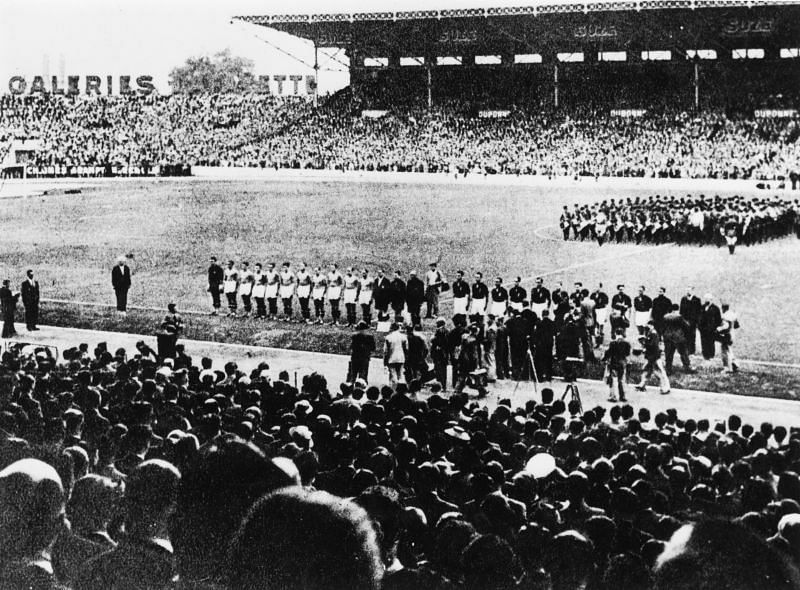 World Cup Final 1938: Italy versus Hungary.