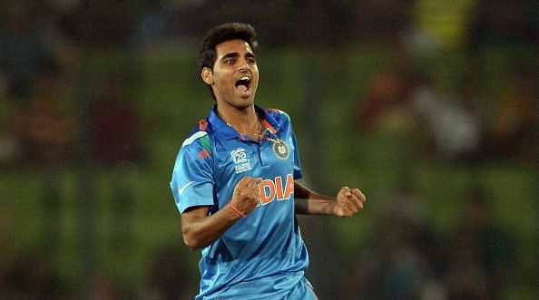 Bhuvneshwar Kumar is the second Indian to have taken a wicket with his maiden delivery in ODI cricket