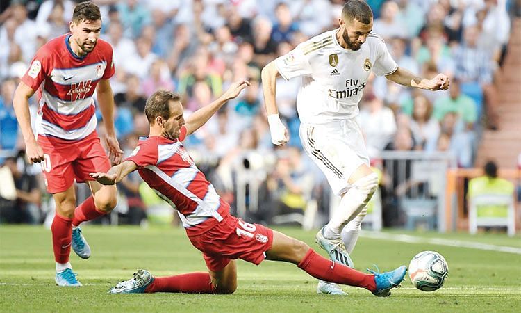 Benzema averages a goal in each game against Granada (11 in 11)