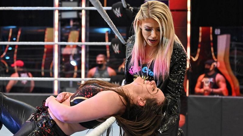 Alexa Bliss and Nikki Cross at WWE Extreme Rules