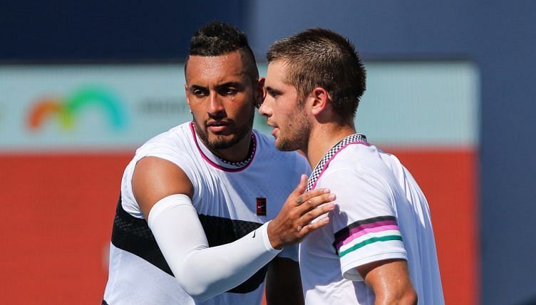 Borna Coric and Nick Kyrgios exchange words over Novak Djokovic&#039;s Adria Tour