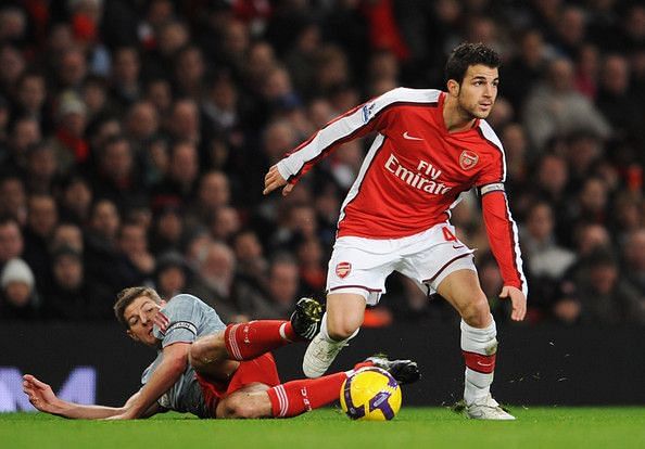 Former EPL midfielder Fabregas came up against Gerrard during both his Arsenal and Chelsea days