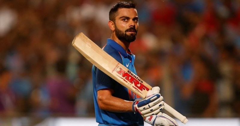 Virat Kohli now sports the famous MRF logo on his bat